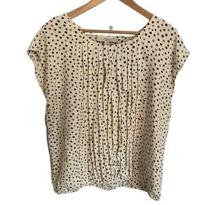 LOFT Sleeveless Polka Dot Blouse (Size L)